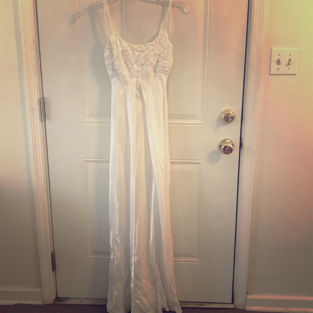 White prom dress